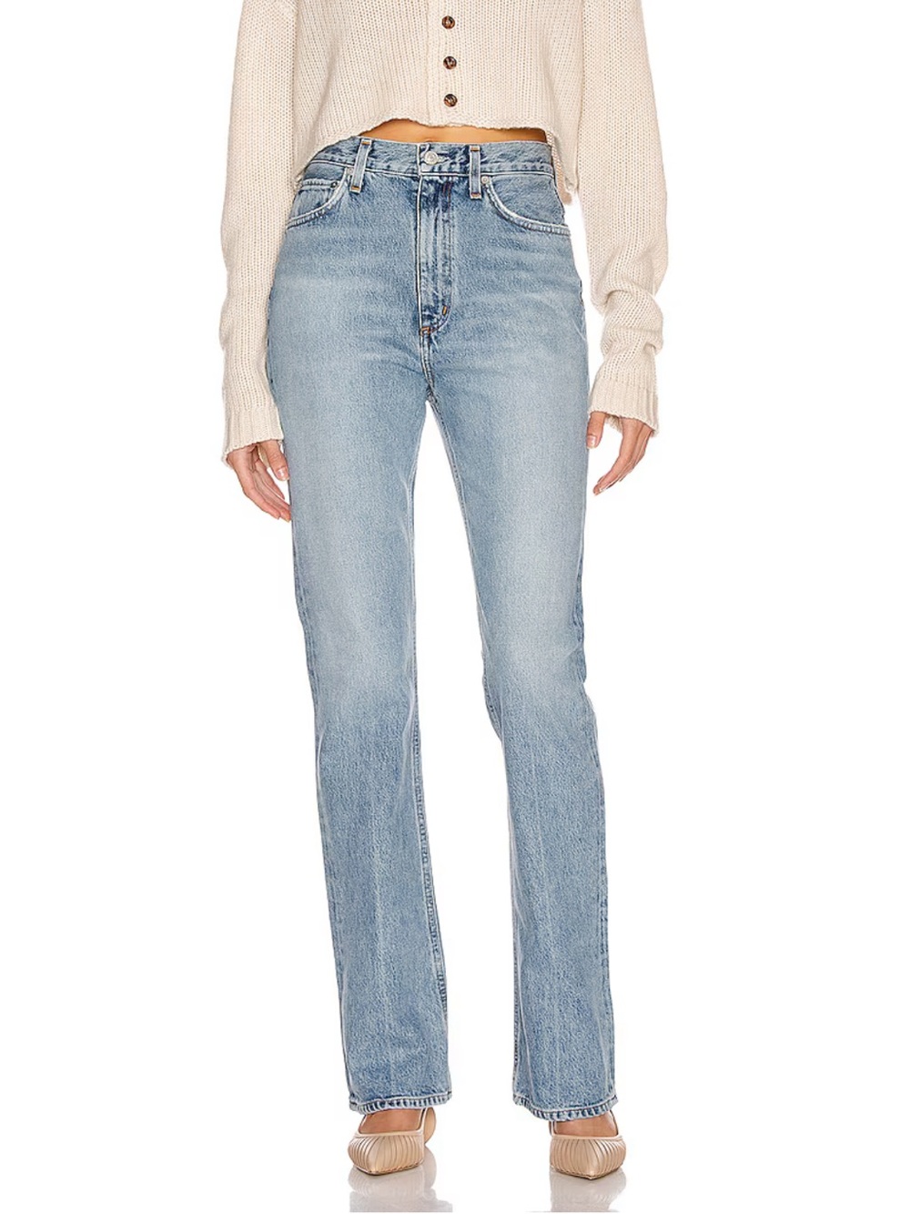 Aritzia AGOLDE Vintage High Rise Flare Jeans Size 27